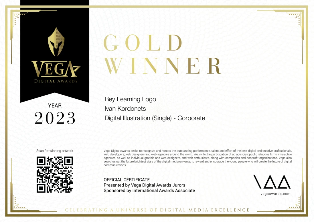 Vega Award gold winner