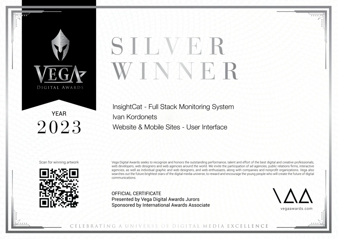 Vega Award silver winner